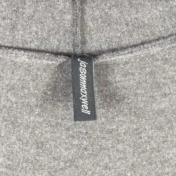 Jason Maxwell Plus Size 2X Shrug Open‎ Front Sleeveless Gray Knit Waterfall 101 - Picture 7 of 8